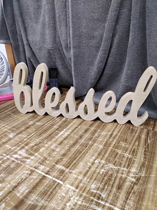Wooden "Blessed Sign