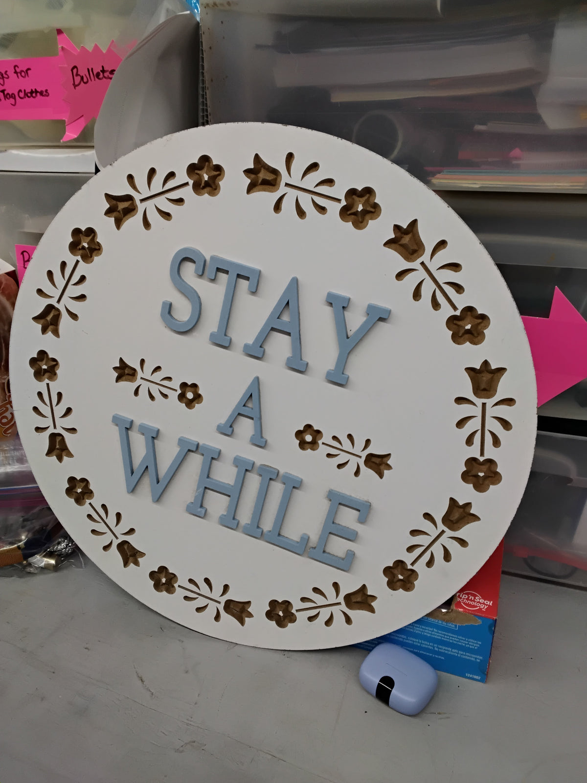 Stay a While decor