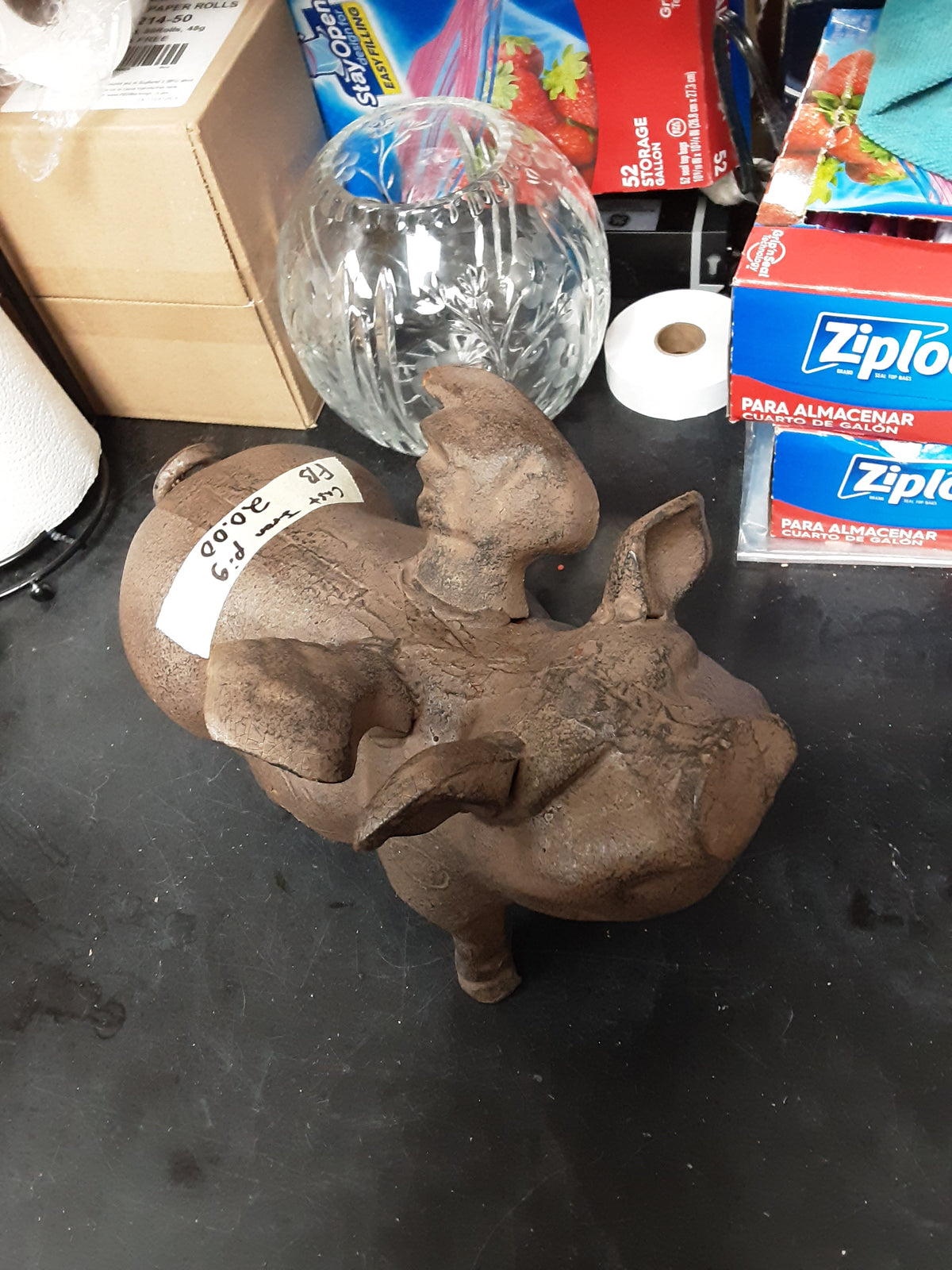 Vintage Cast iron pig