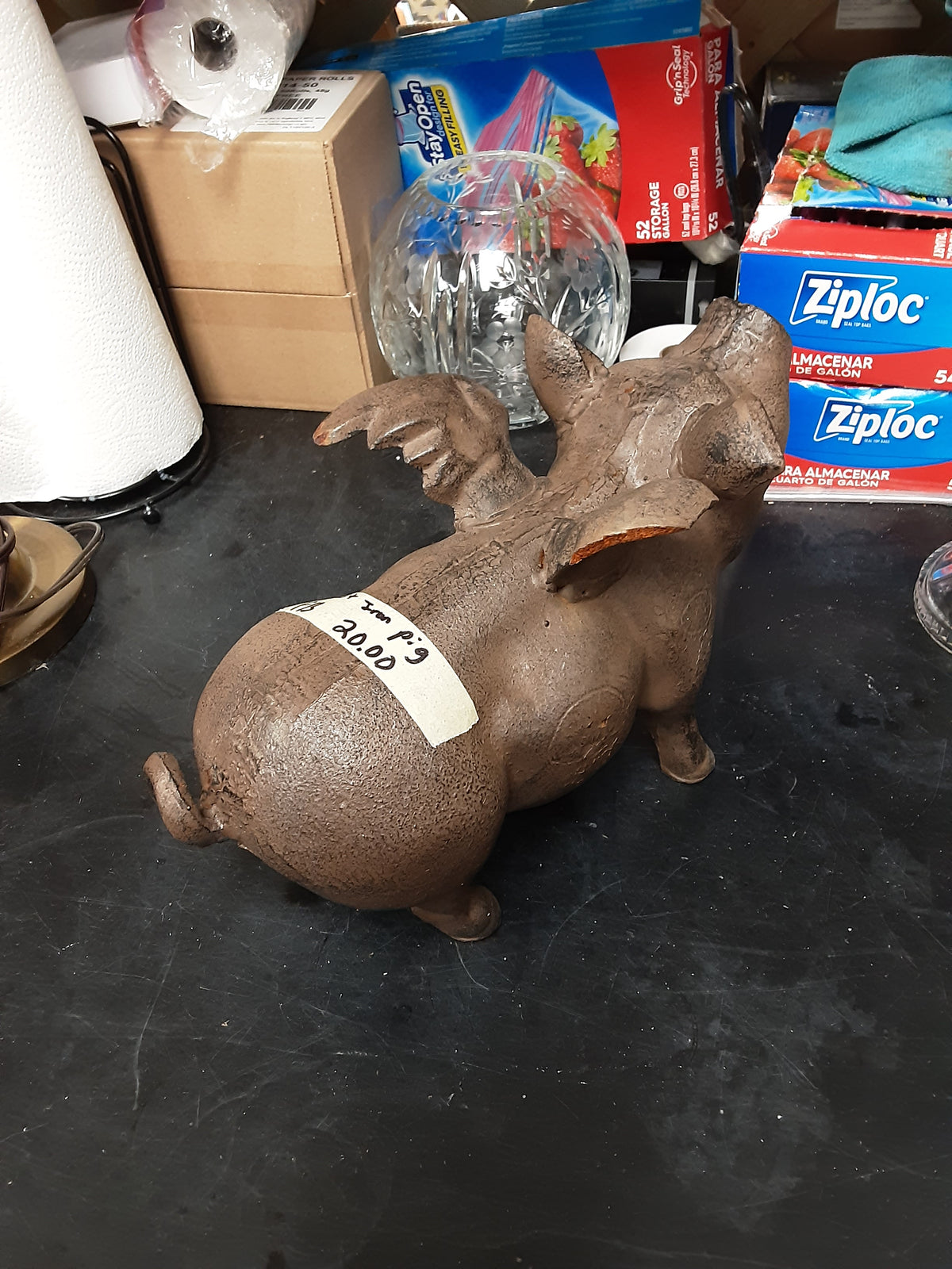 Vintage Cast iron pig