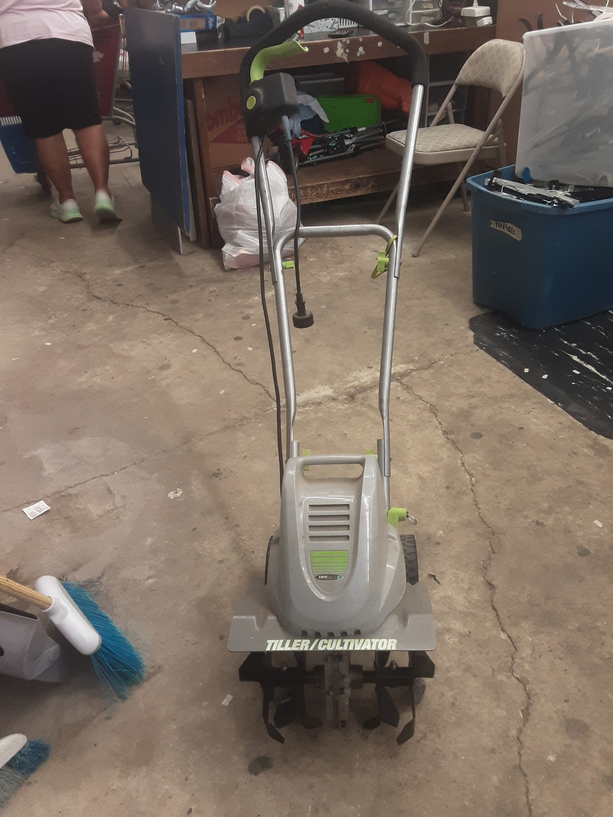 Electric tiller cultivator grey