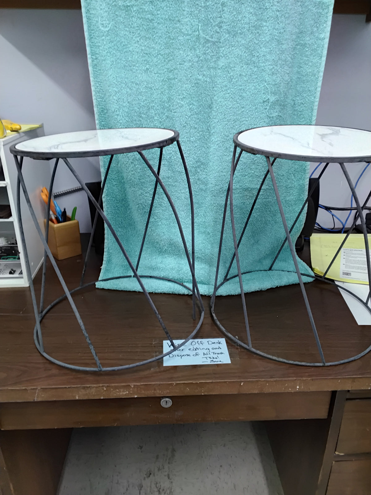 Marble Top plant stand