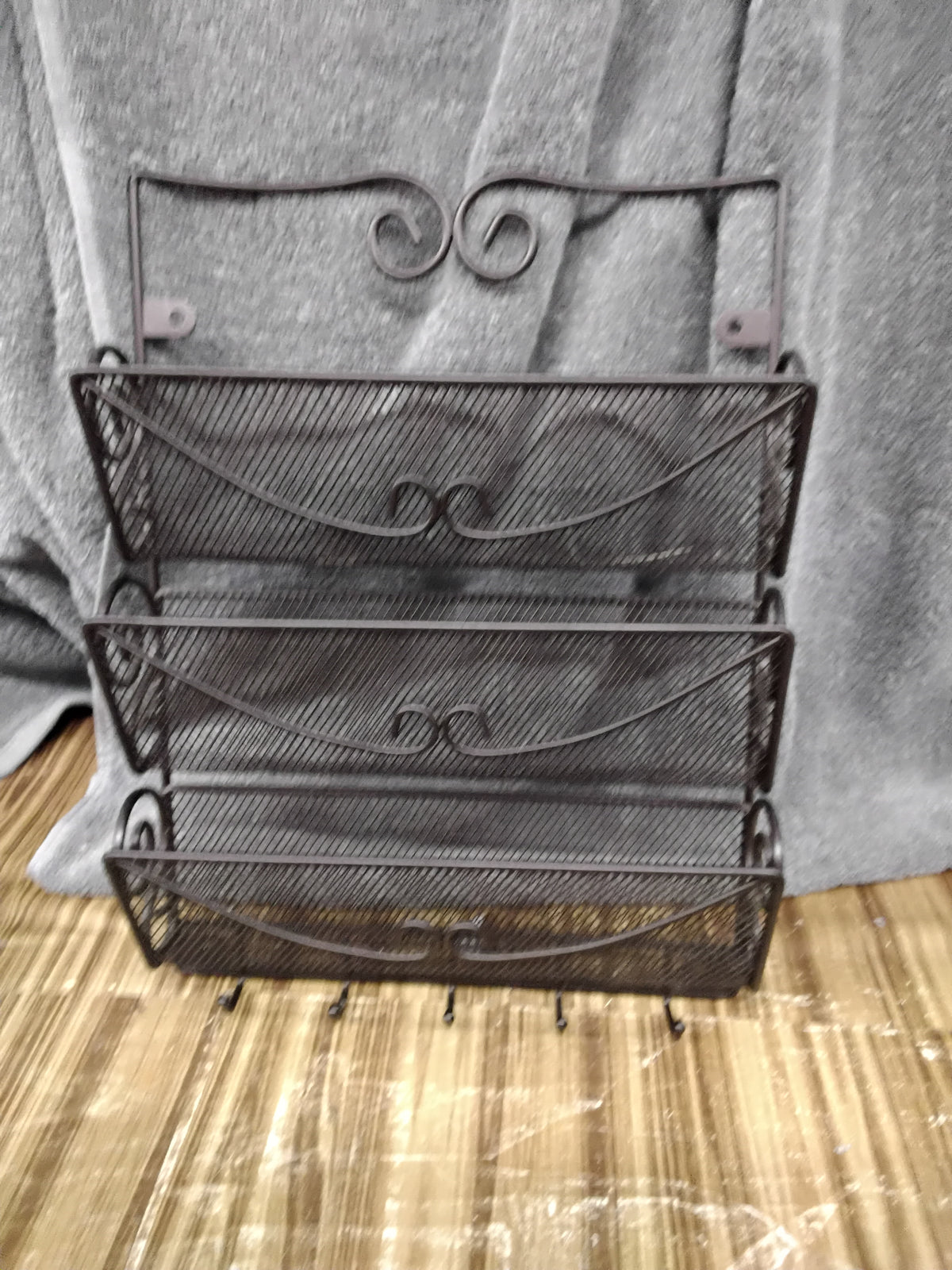Wall Mail organizer with hooks