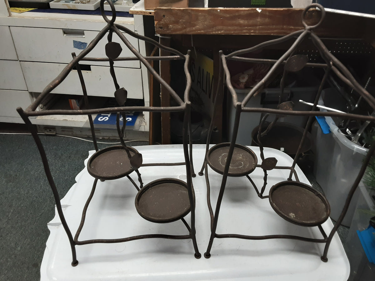 Metal candle decor