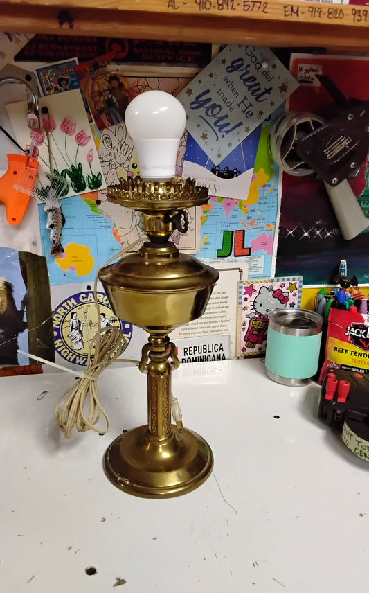 Brass lantern lamp 14"