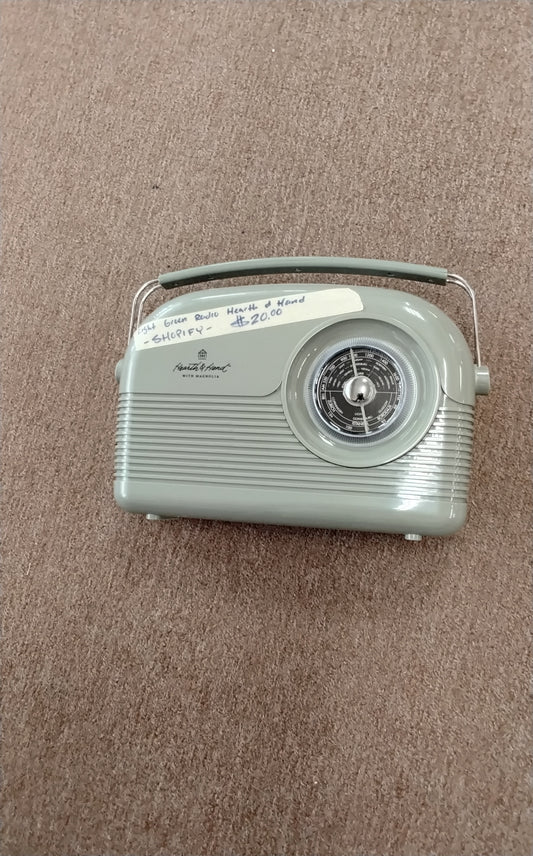 Lighted green hearth radio